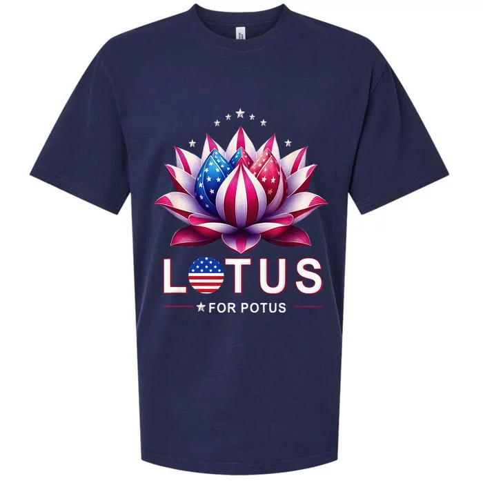 Lotus For Potus Kamala Harris 2024 President Trend Election Sueded Cloud Jersey T-Shirt