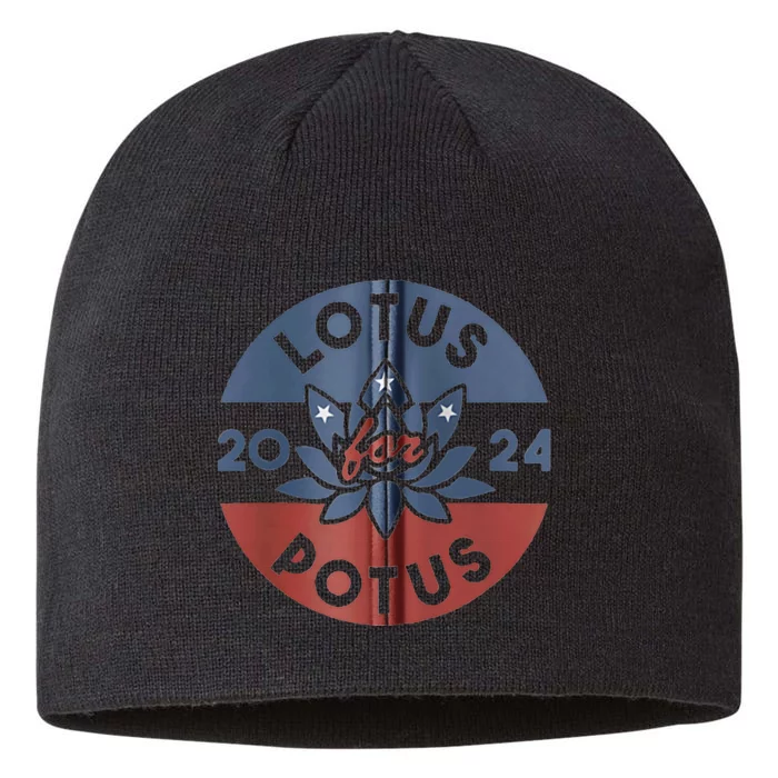 Lotus For Potus Kamala Harris 2024 Presidential Campaign 8 1/2in Sustainable Knit Beanie