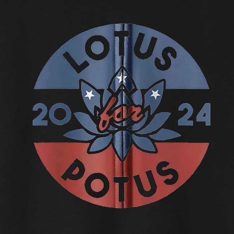 Lotus For Potus Kamala Harris 2024 Presidential Campaign Women's Crop Top Tee