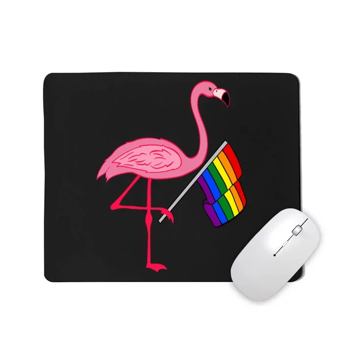 LGBT Flamingo Pride Flag Mousepad