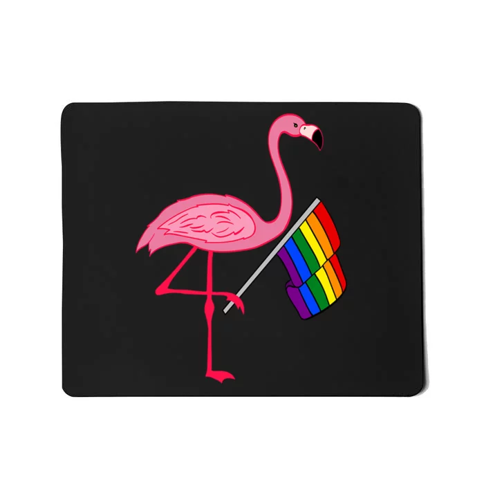 LGBT Flamingo Pride Flag Mousepad