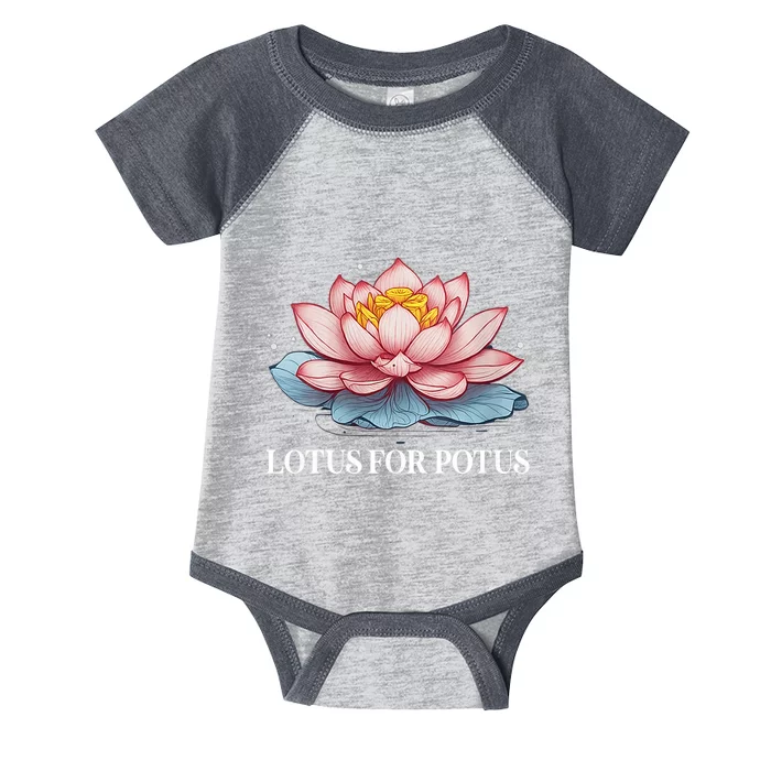 Lotus For Potus Kamala Harris President Campaign 2024 Infant Baby Jersey Bodysuit