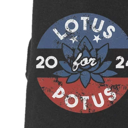 Lotus For Potus Kamala Harris 2024 Presidential Campaign Gift Doggie 3-End Fleece Hoodie