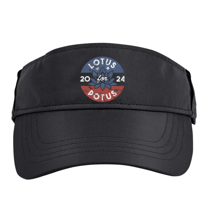 Lotus For Potus Kamala Harris 2024 Presidential Campaign Gift Adult Drive Performance Visor