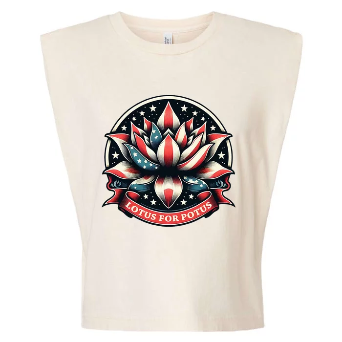 Lotus For Potus Usa Election Vintage Garment-Dyed Women's Muscle Tee