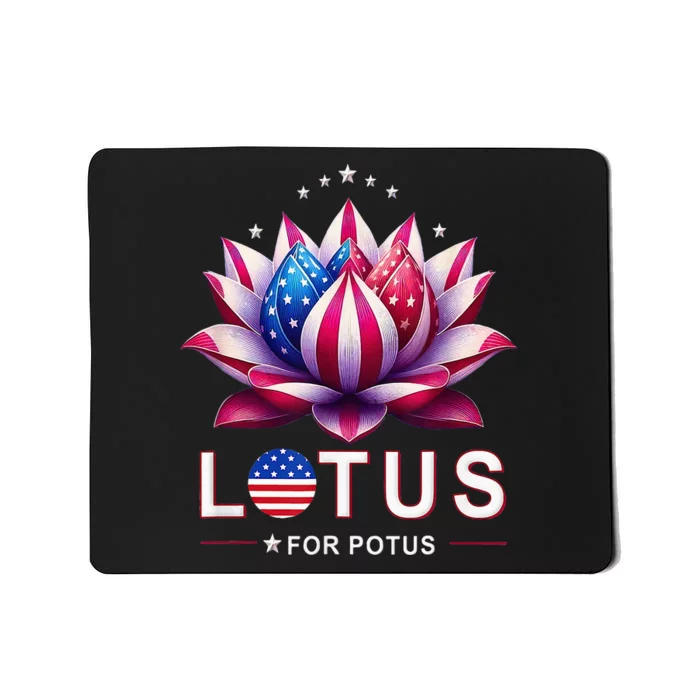 Lotus For Potus Kamala Harris 2024 President Trend Election Mousepad