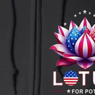 Lotus For Potus Kamala Harris 2024 President Trend Election Full Zip Hoodie