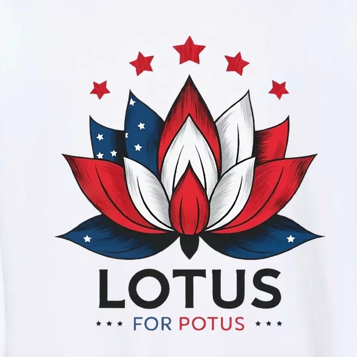 Lotus For Potus Kamala Harris 2024 Garment-Dyed Sweatshirt