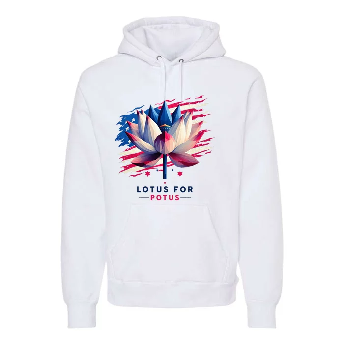 Lotus For Potus Kamala Harris President 2024 Democrats Premium Hoodie