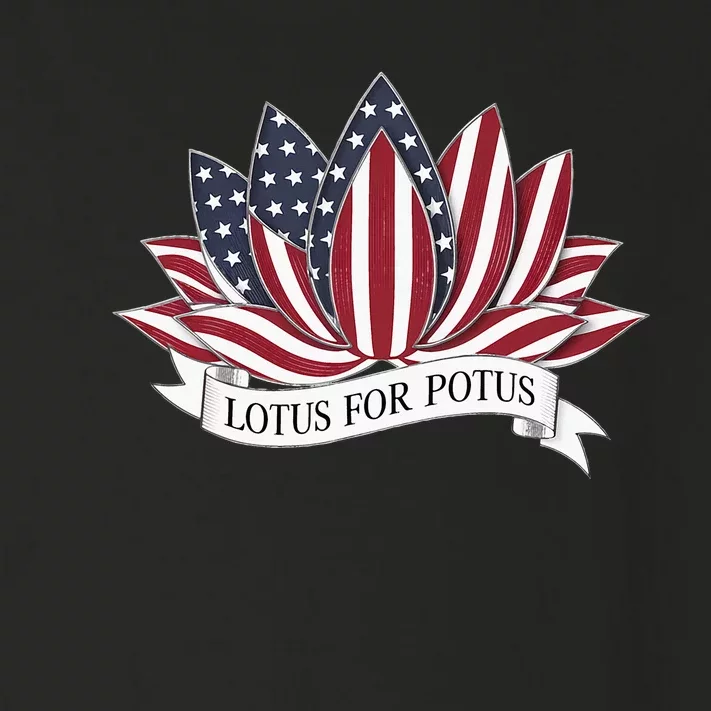 Lotus For Potus Kamala Harris 2024 President Toddler Long Sleeve Shirt