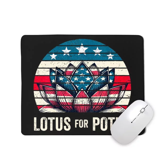 Lotus For Potus Kamala Harris For President 2024 Mousepad