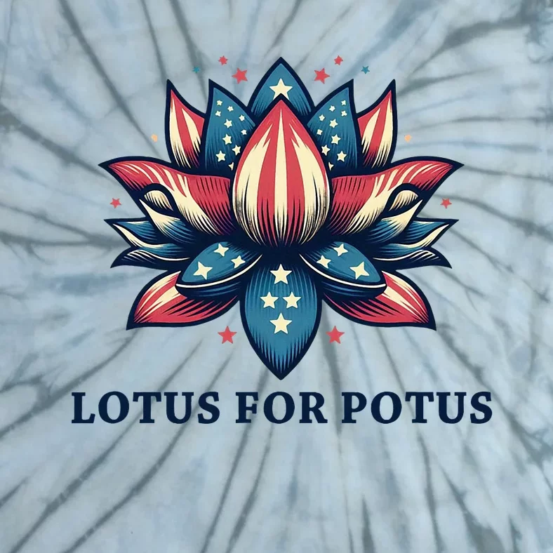 Lotus For Potus Usa Election Red White And Blue Tie-Dye T-Shirt