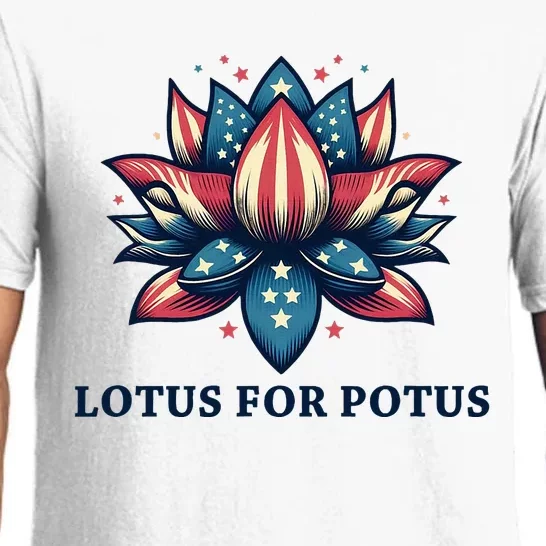 Lotus For Potus Usa Election Red White And Blue Pajama Set