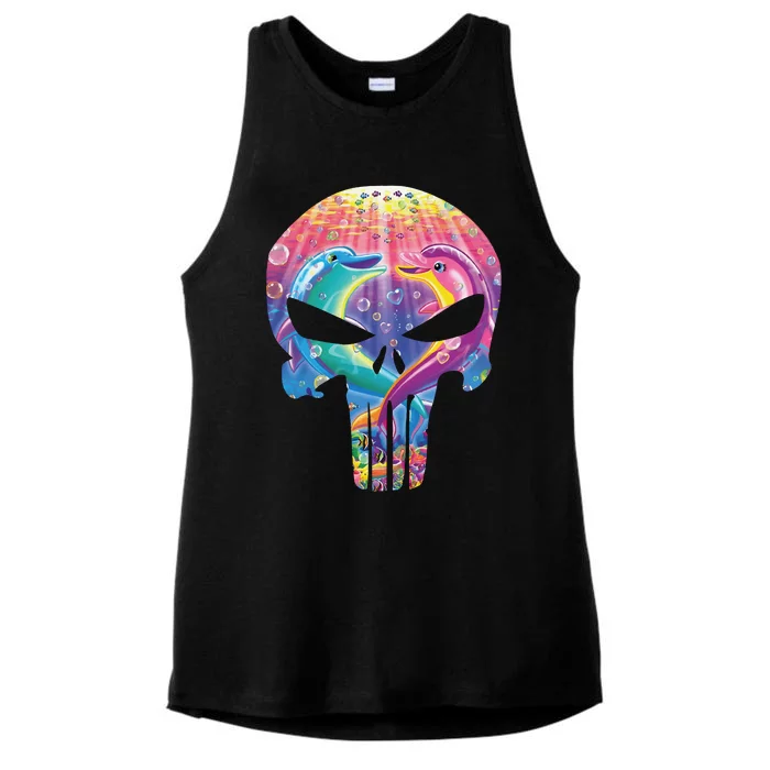 Lisa Frank Punisher Ladies Tri-Blend Wicking Tank