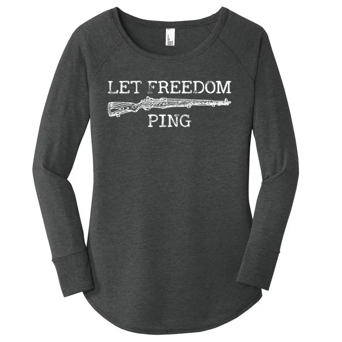 Let Freedom Ping Women's Perfect Tri Tunic Long Sleeve Shirt