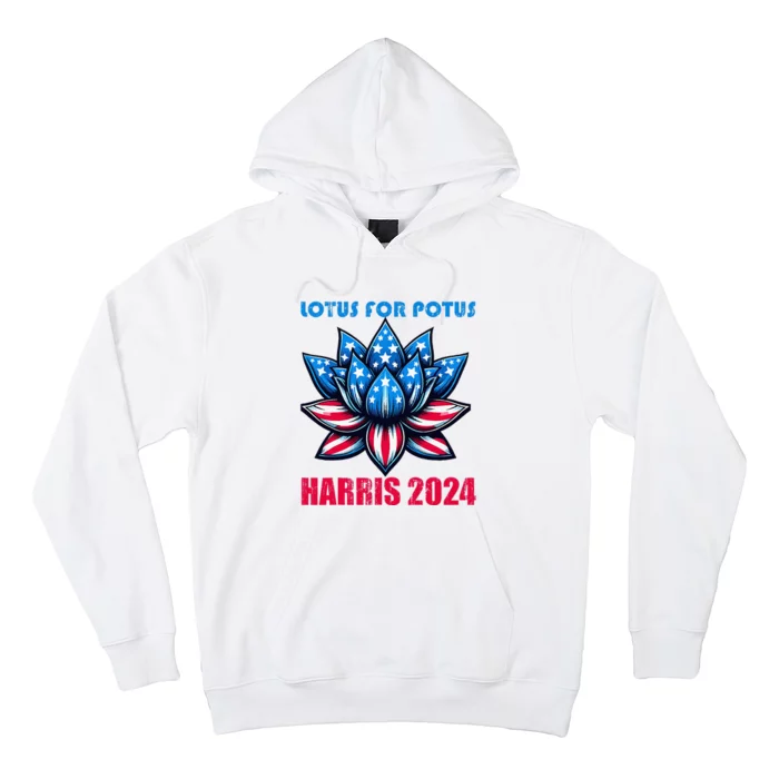 Lotus For Potus Harris 2024 Hoodie