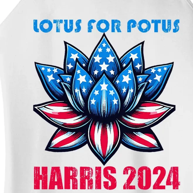 Lotus For Potus Harris 2024 Women’s Perfect Tri Rocker Tank