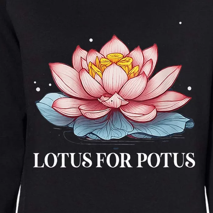 Lotus For Potus Kamala Harris President Campaign 2024 Womens California Wash Sweatshirt