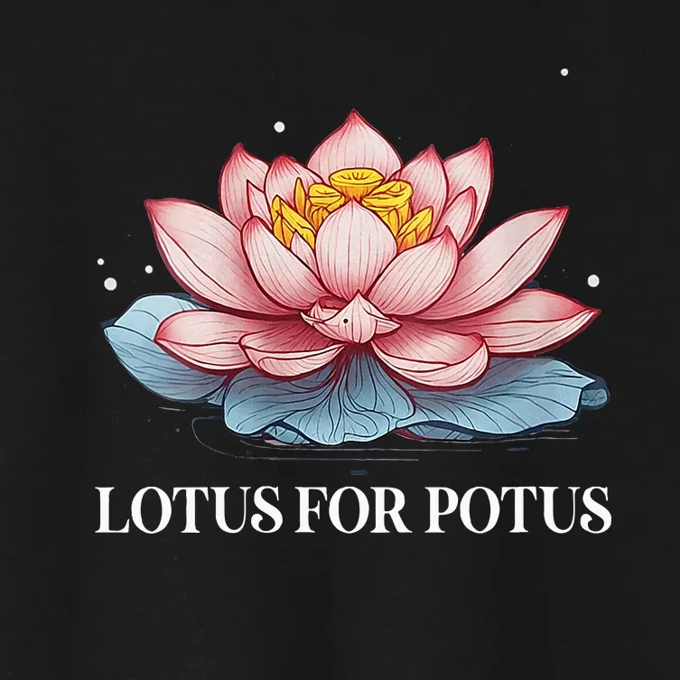 Lotus For Potus Kamala Harris President Campaign 2024 Women's Crop Top Tee