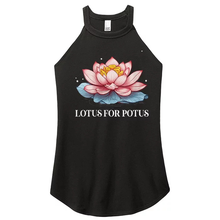 Lotus For Potus Kamala Harris President Campaign 2024 Women’s Perfect Tri Rocker Tank