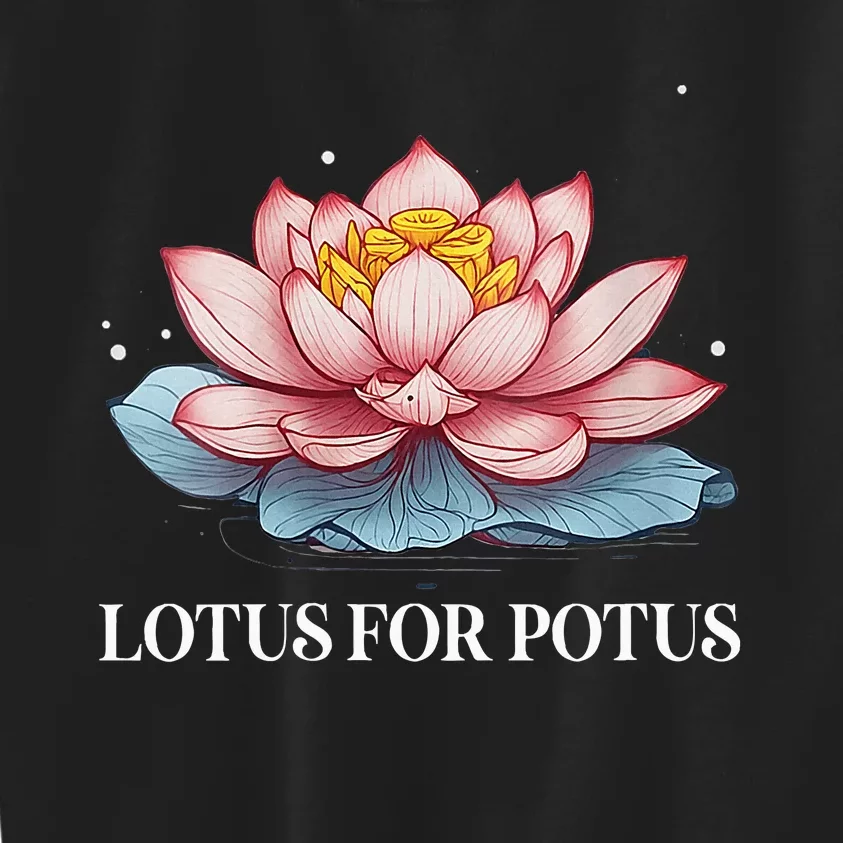 Lotus For Potus Kamala Harris President Campaign 2024 Kids Sweatshirt