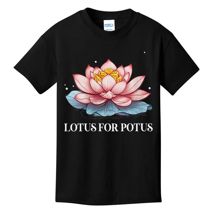 Lotus For Potus Kamala Harris President Campaign 2024 Kids T-Shirt