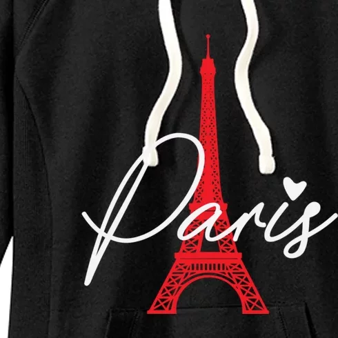 Love From Paris The Eiffel Tower A Love Sign From France Gift Women's Fleece Hoodie