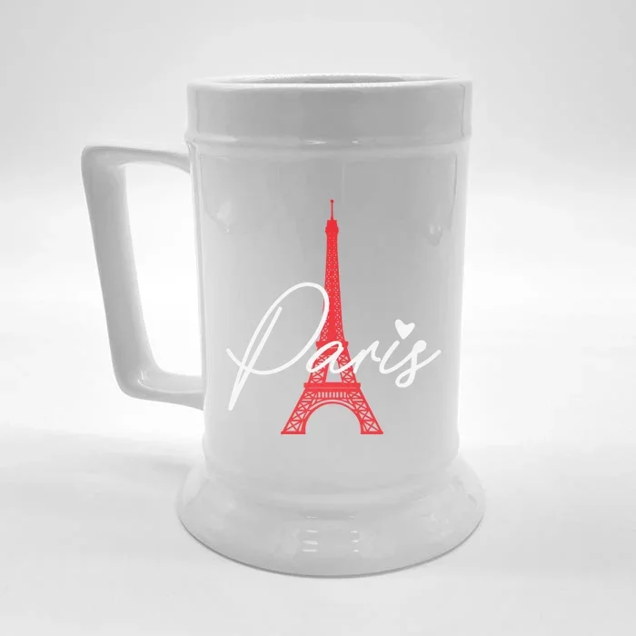 Love From Paris The Eiffel Tower A Love Sign From France Gift Front & Back Beer Stein