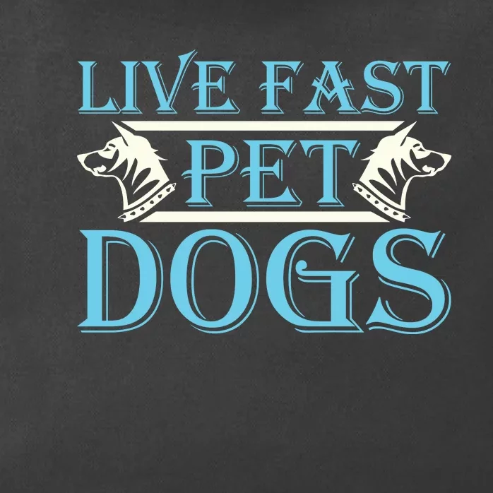 Live Fast Pet Dogs Zip Tote Bag