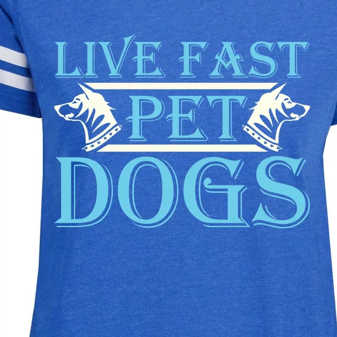 Live Fast Pet Dogs Enza Ladies Jersey Football T-Shirt