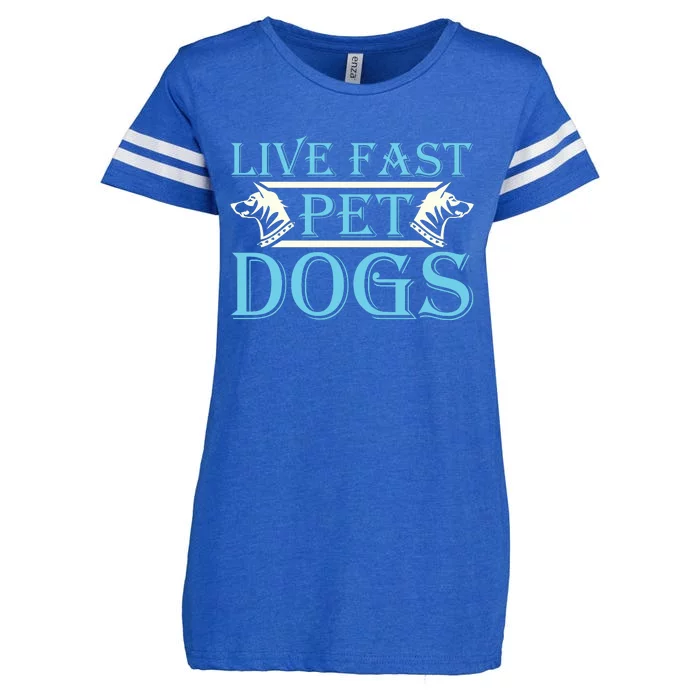 Live Fast Pet Dogs Enza Ladies Jersey Football T-Shirt