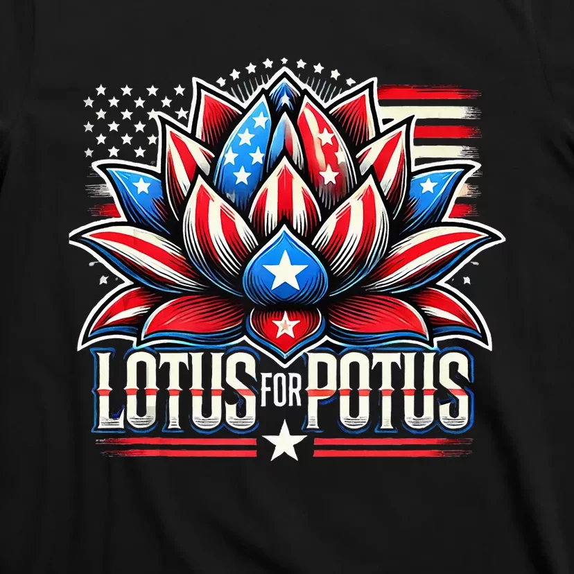 Lotus For Potus Kamala Harris 2024 President Trend Election T-Shirt