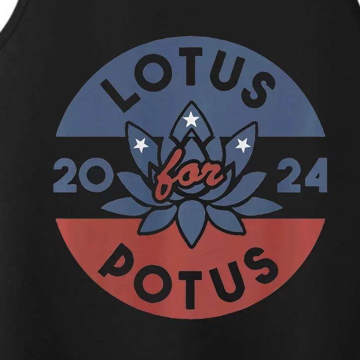 Lotus For Potus Kamala Harris 2024 Presidential Campaign Performance Tank