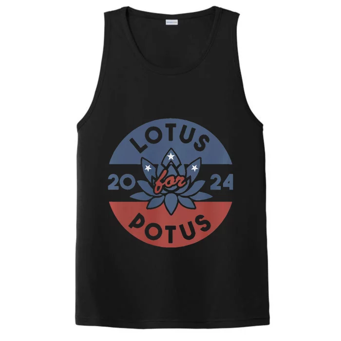 Lotus For Potus Kamala Harris 2024 Presidential Campaign Performance Tank