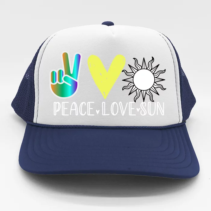 Love Flower Peace Sunshine Love Water Sun Gift Trucker Hat