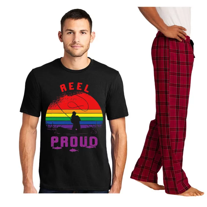 LGBT Fishing Reel Proud Gay Lesbian Angler Pride Rainbow Pajama Set