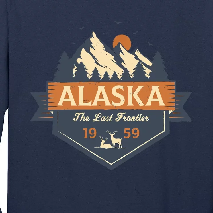 Last Frontier Retro Alaska Tall Long Sleeve T-Shirt