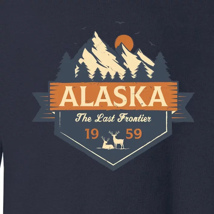 Last Frontier Retro Alaska Toddler Sweatshirt