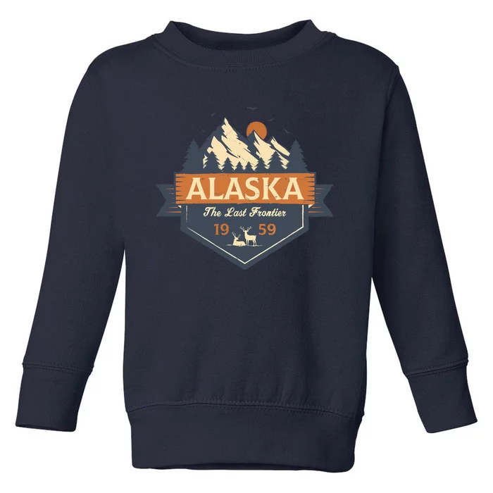 Last Frontier Retro Alaska Toddler Sweatshirt