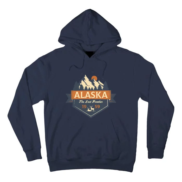 Last Frontier Retro Alaska Tall Hoodie