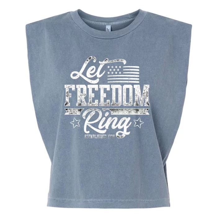 Let Freedom Ring Established 1776 Garment-Dyed Women's Muscle Tee