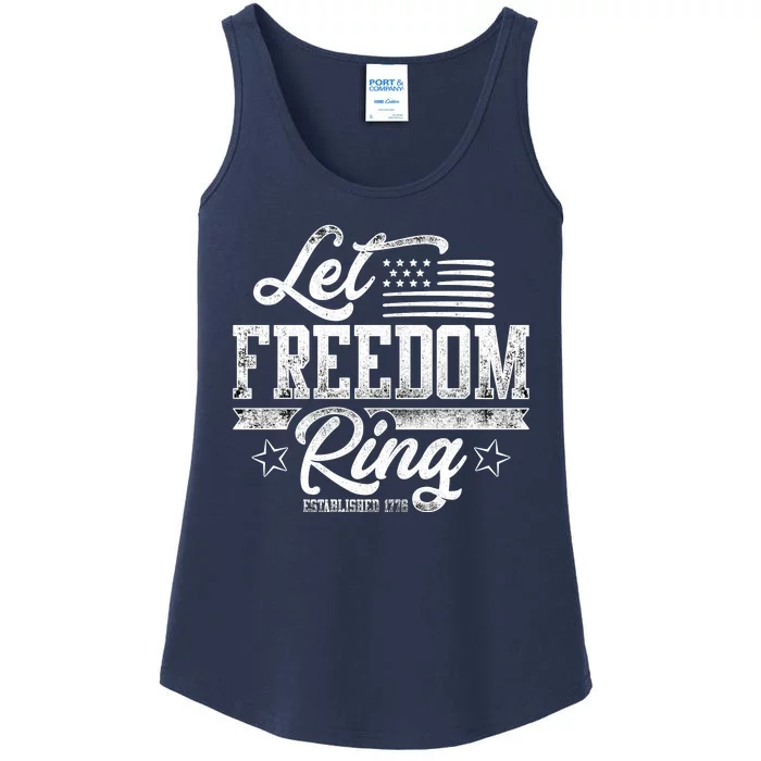 Let Freedom Ring Established 1776 Ladies Essential Tank