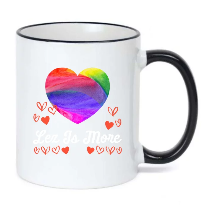 Lesbian Flag Rainbow Pride Lez Fun Love Valentines Day Cute Gift Black Color Changing Mug