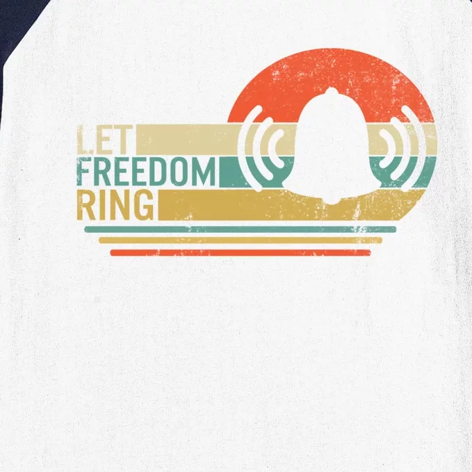 Let Freedom Ring Martin Luther King Mlk Day Independence Day Cute Gift Baseball Sleeve Shirt