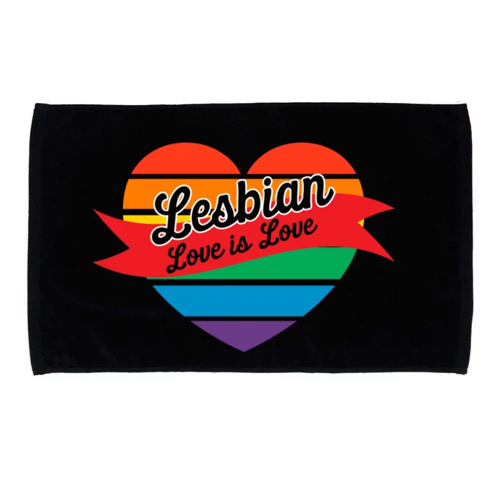 Lesbian Flag Rainbow Pride Love Live Valentines Day Gift Microfiber Hand Towel