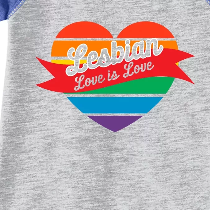 Lesbian Flag Rainbow Pride Love Live Valentines Day Gift Infant Baby Jersey Bodysuit