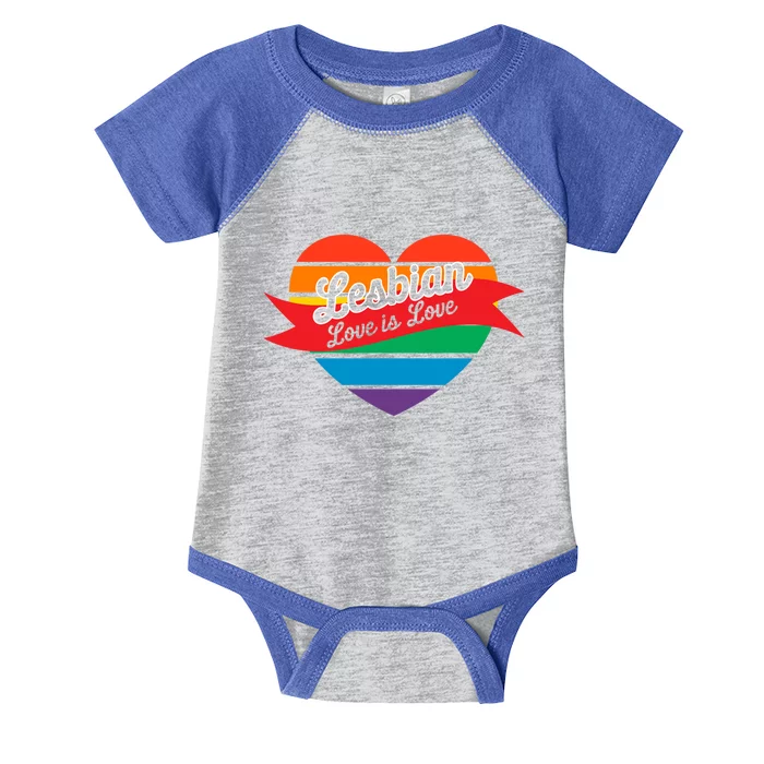 Lesbian Flag Rainbow Pride Love Live Valentines Day Gift Infant Baby Jersey Bodysuit