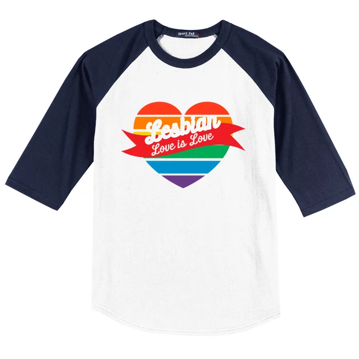 Lesbian Flag Rainbow Pride Love Live Valentines Day Gift Baseball Sleeve Shirt