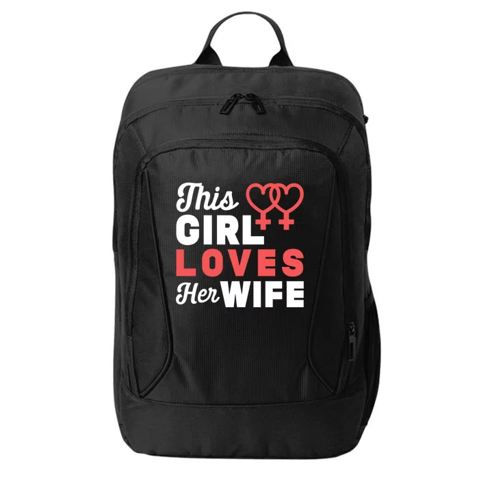 Lesbian Flag Rainbow Pride Love Wife Valentines Day Funny Gift City Backpack