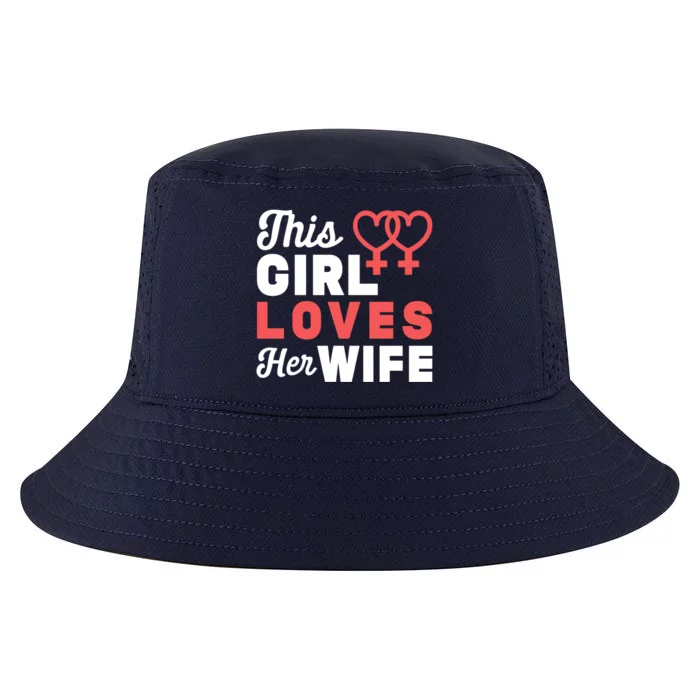 Lesbian Flag Rainbow Pride Love Wife Valentines Day Funny Gift Cool Comfort Performance Bucket Hat